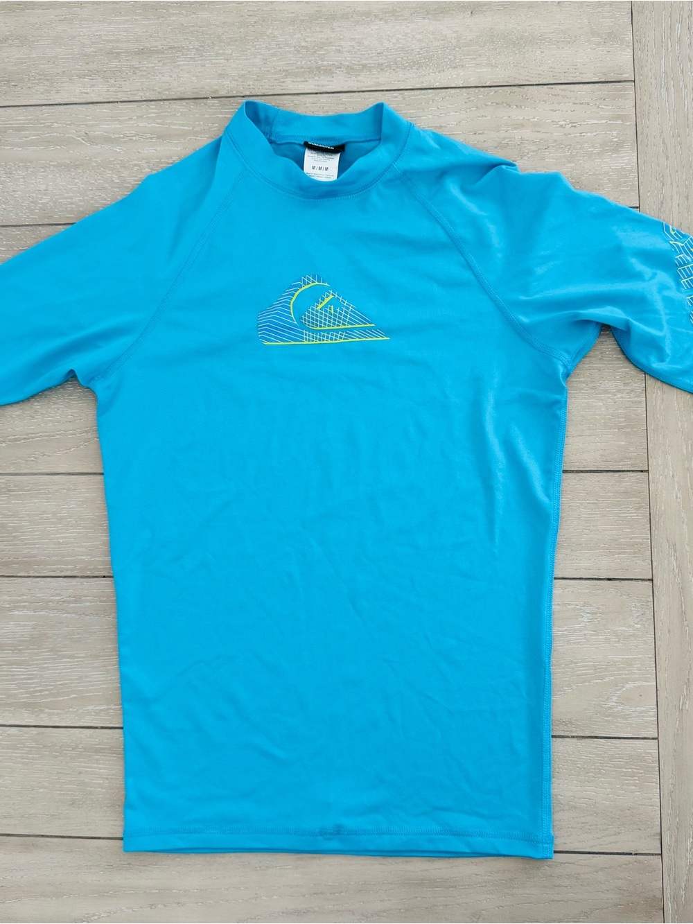 Quiksilver Men's Teal Short-Sleeve Rash Guard